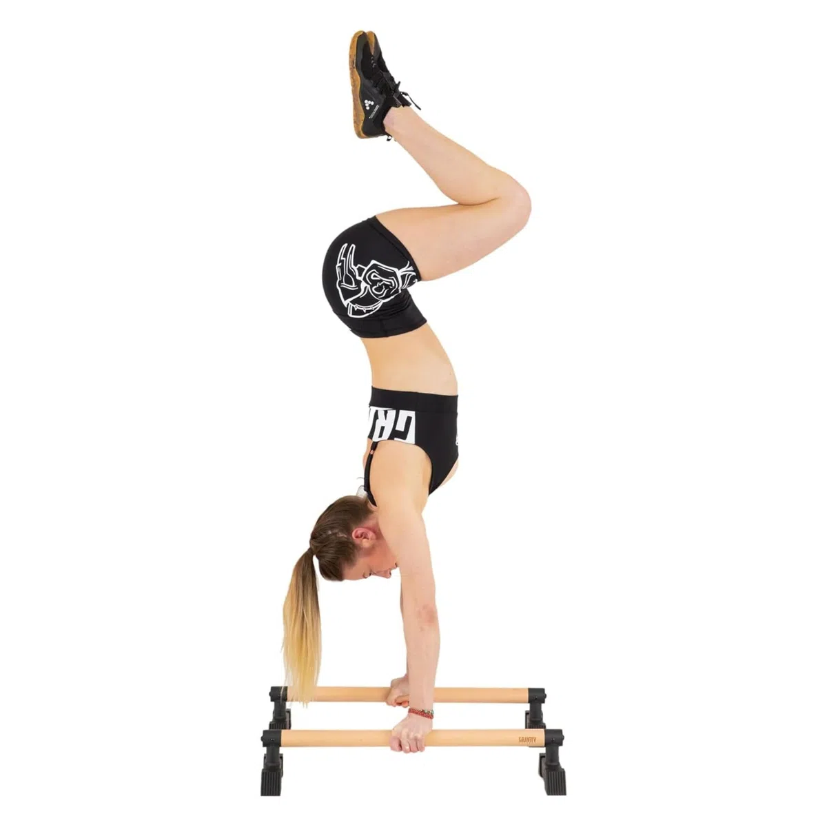 Gravity Fitness Paralleti, Legno Ibrido e Acciaio Ginnastica Ispirare p Bar per Calisthenics, bilanciamento Manuale, qualità Commerciale ma Adatto a casa Noi