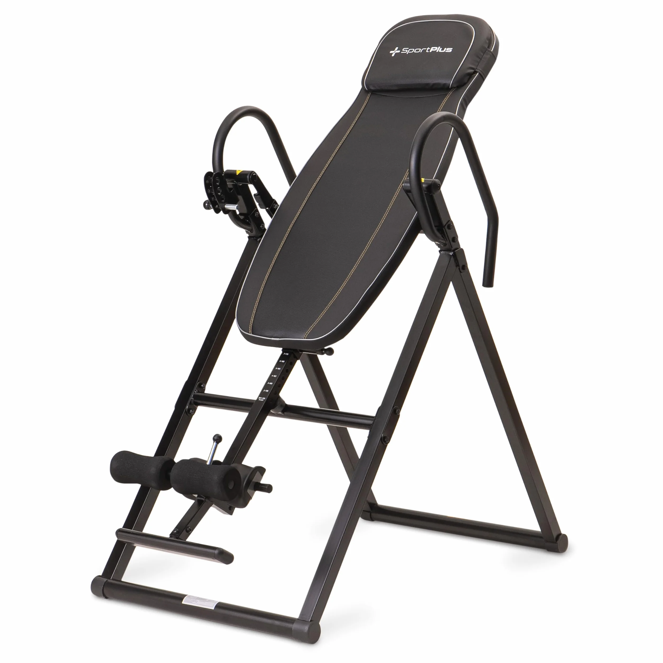 SportPlus Panca d‘inversione, Trainer gravitazionale Pieghevole, Tavolo di allungamento con 4 Angoli di inversione, per alleviare la Colonna vertebrale, per la Schiena, Peso dell'utente Fino a 135 kg