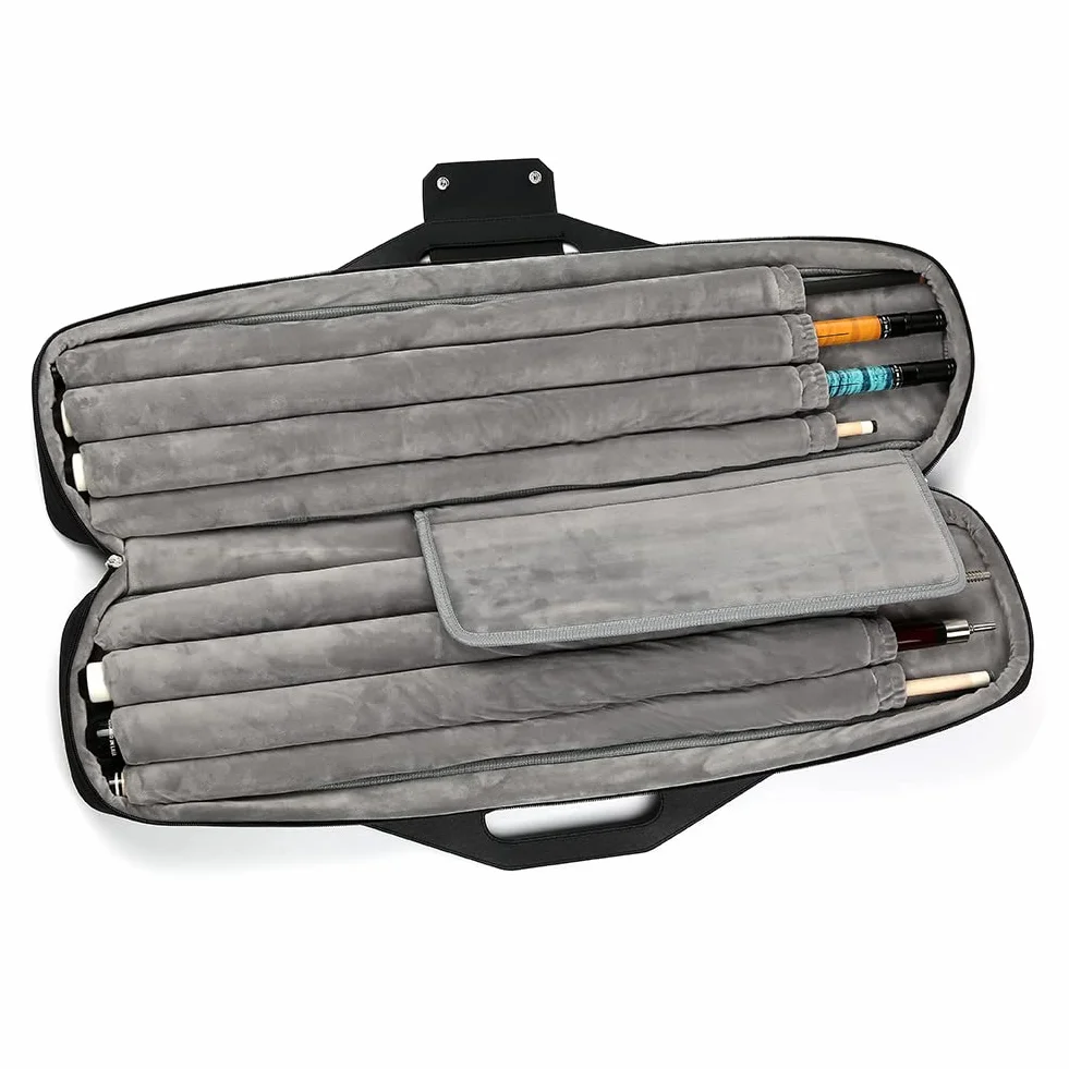 Custodia per stecca da biliardo 4 x 4 con cinghie per zaino, custodia per 4 stecche da biliardo