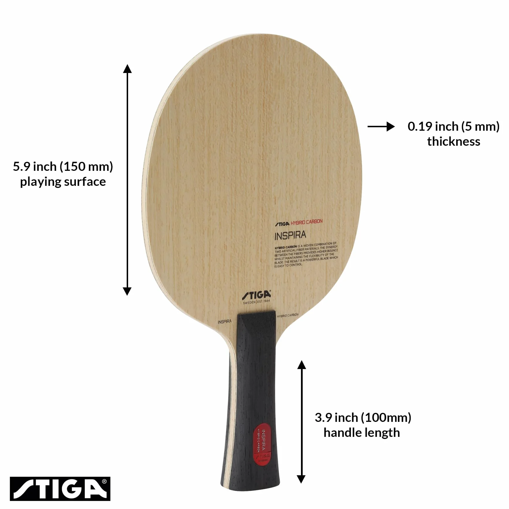 Stiga Telaio da Tennis Tavolo Inspira Hybrid Carbon