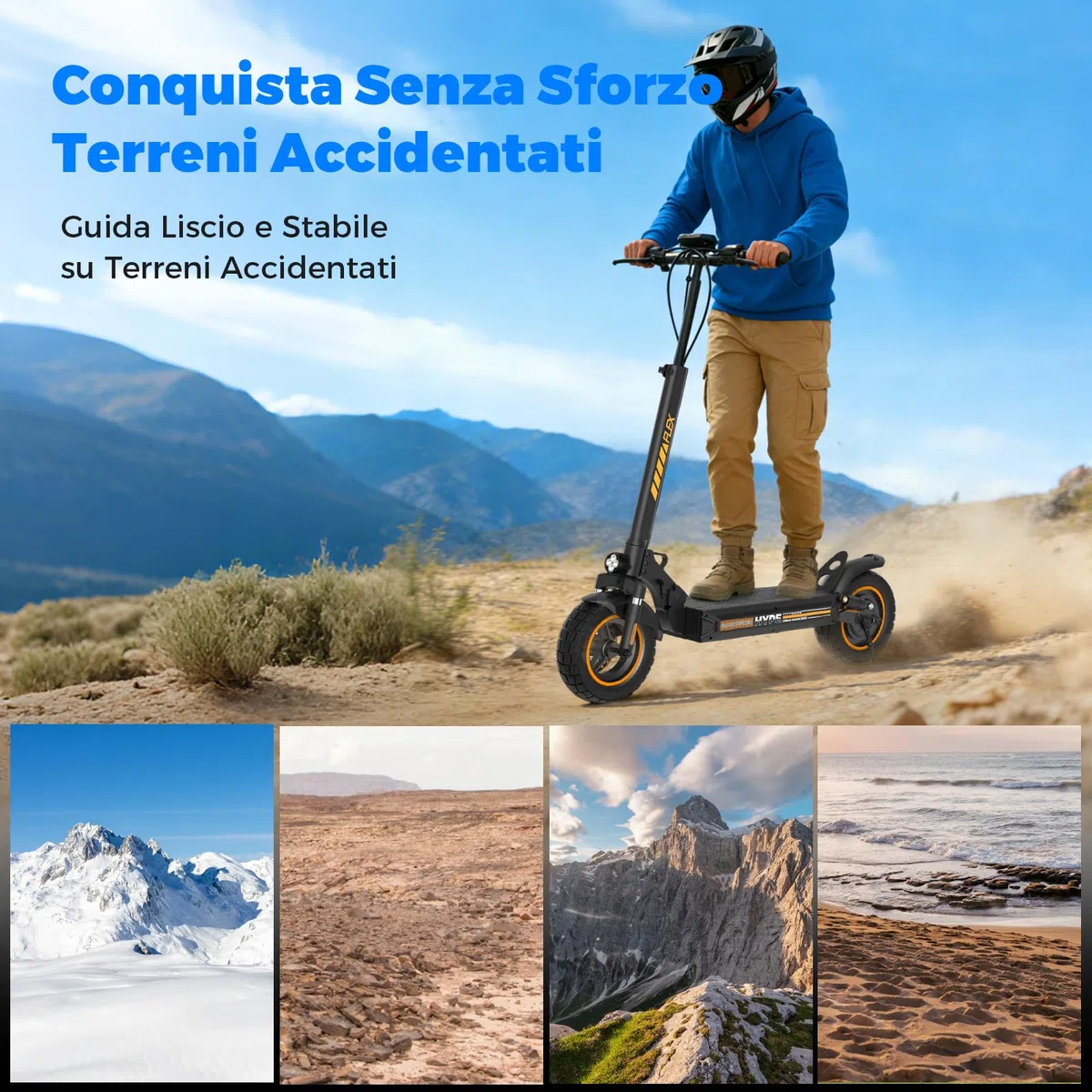 W9 500W Monopattino Elettrico Fuoristrada, 12AH Batteria, 6/10/15/25km/h, 40 Km Autonomia, 4 Sospensioni, 3 Sistemi Di Frenata, Antifurto, Controllo App,Pieghevole, Carico 120KG