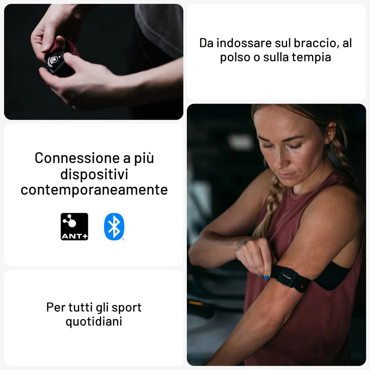 Polar heart rate monitor Verity Sense M-XXL, 920110147, Nero