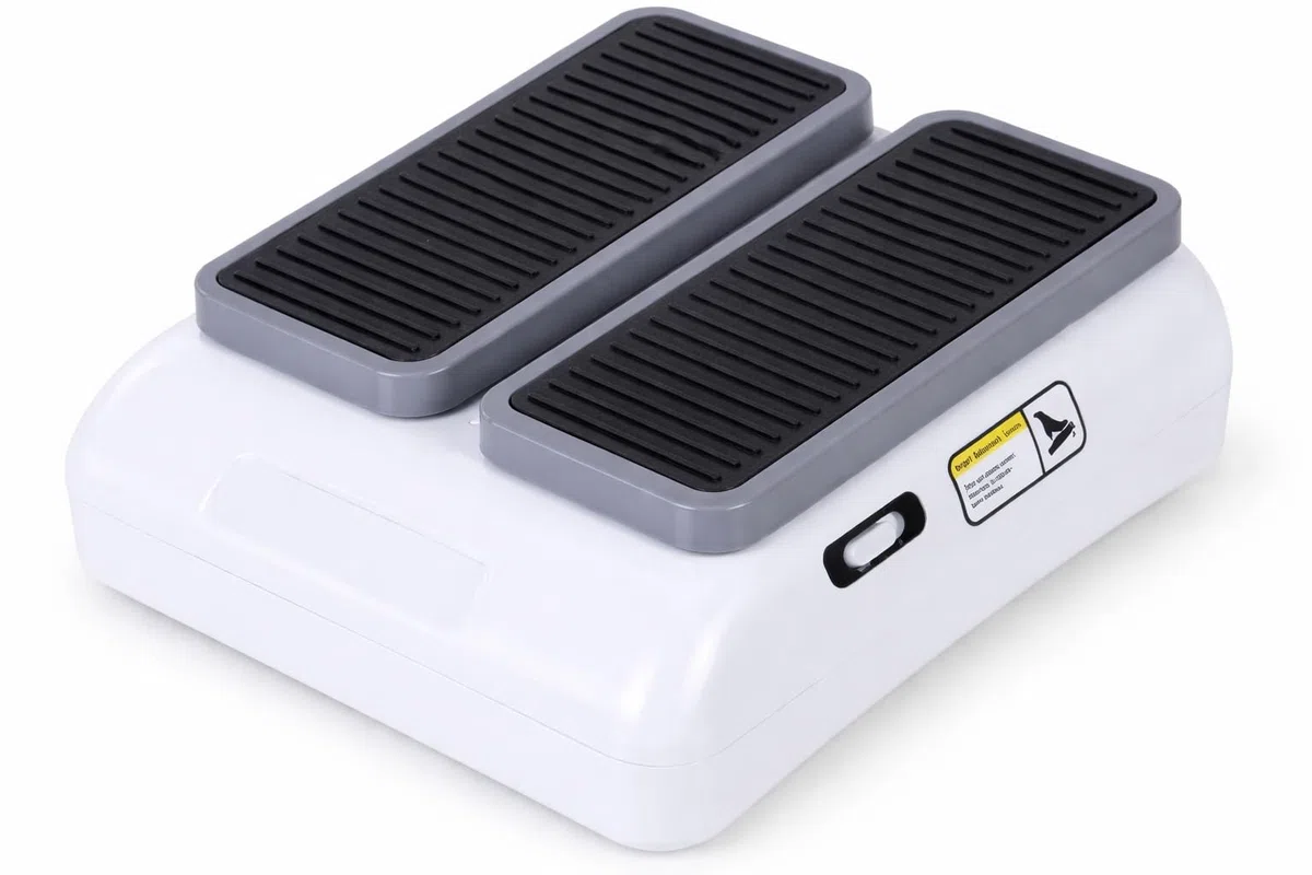FFitness ESERCITATORE PASSIVO PER GAMBE 2 VELOCITA’ PEDANA PIATTAFORMA VIBRANTE ALTEZZA REGOLABILE PER CAMMINARE SEDUTI LEG STEPPER