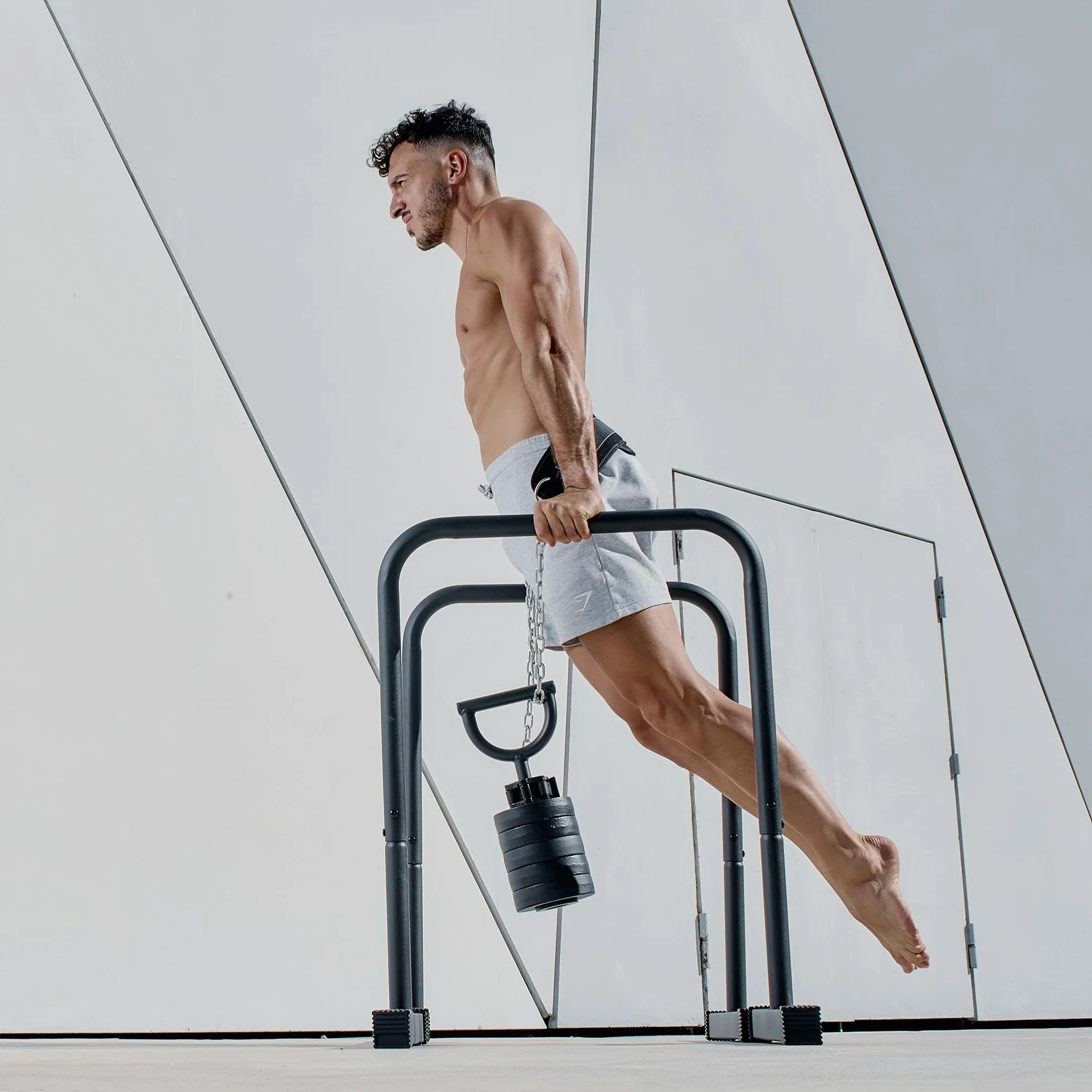 Eric Flag Dip Parallele - Barre Parallele Alte, 90 cm di Altezza, Solidi et Stabilità per Dips, Allenamento a Casa, Calisthenics, Home Gym - Parallettes Ultra-forte, 250 kg di Carico Max