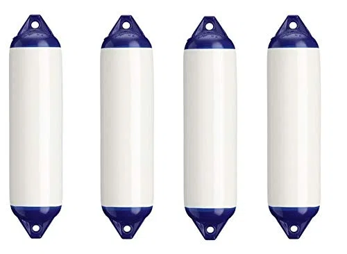 PARABORDO POLYFORM 4 Pezzi F3 Ø MM 220 X 745 Bianco Calotta Blu Accessori Barca Nautica