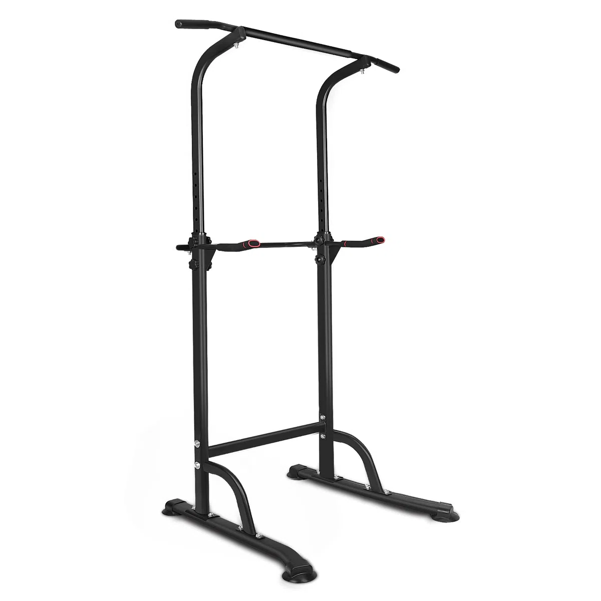 Power Tower Stazione di fondi con barra di trazioni per allenamento, altezza regolabile, supporto multifunzione per fondi per palestra a casa, attrezzature per il fitness