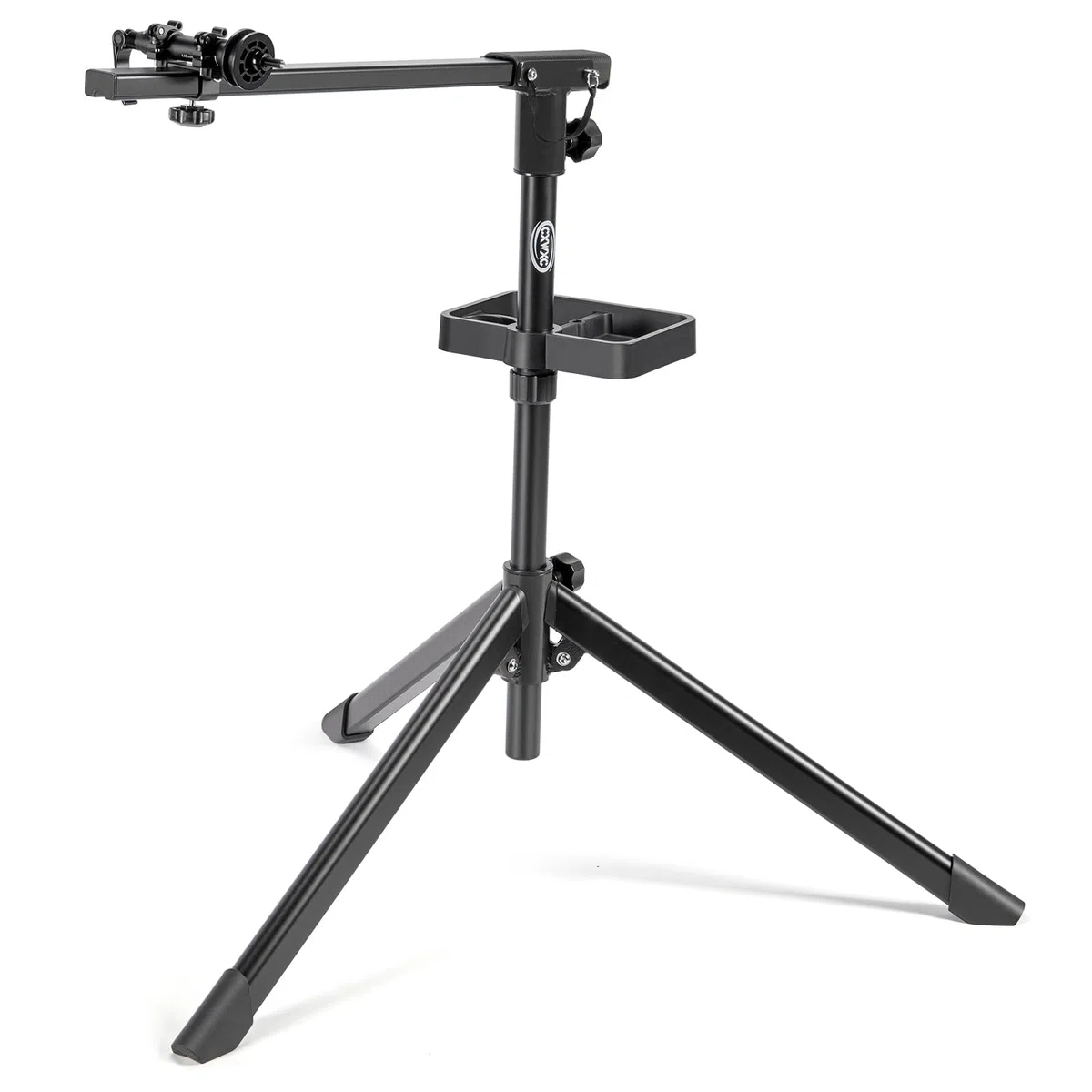 CXWXC Supporto per montaggio bicicletta – Supporto professionale per riparazione con vassoio degli attrezzi e scomparto magnetico (Nero)