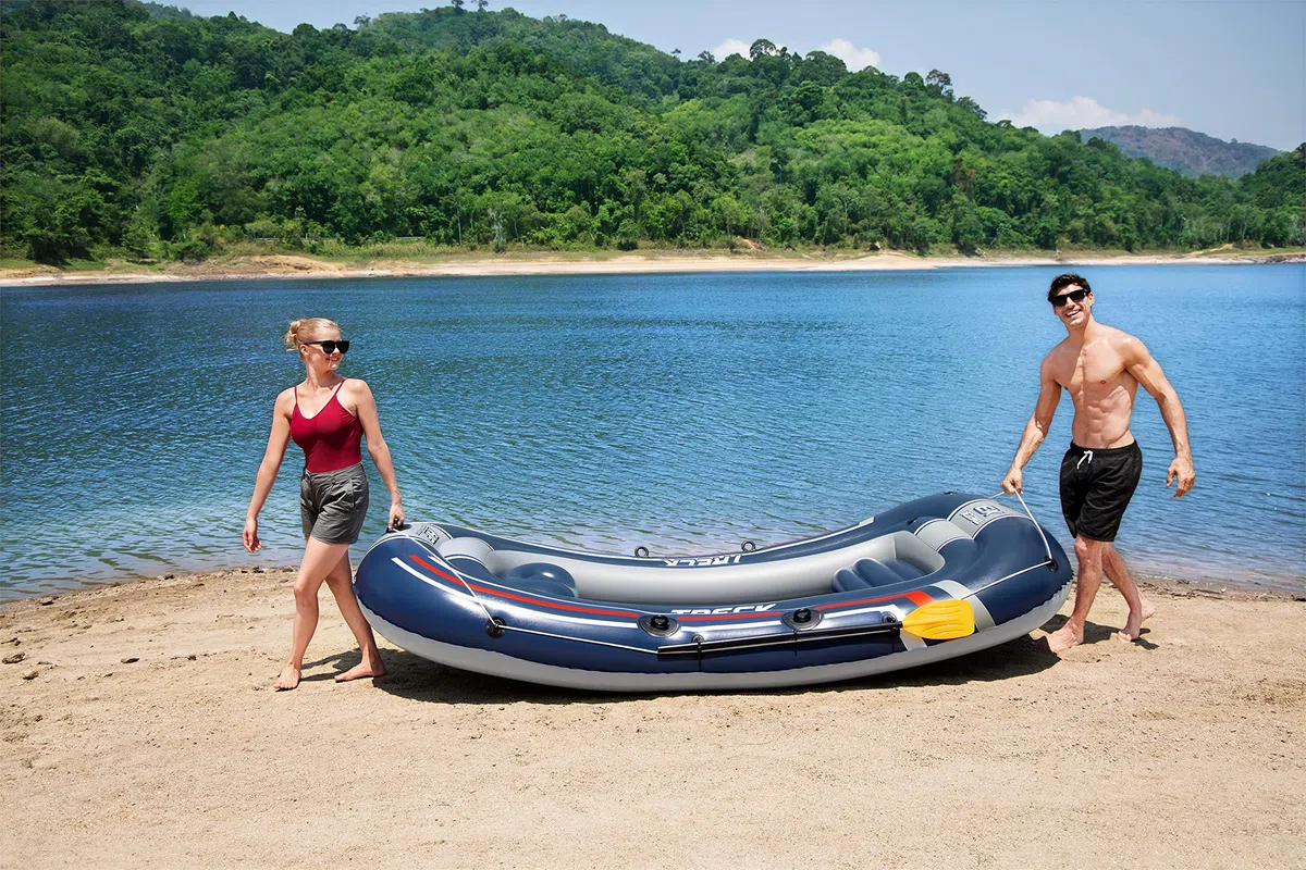 Bestway Hydro-Force - Set gonfiabile "Treck X 3" per 3 persone + 1 bambino 307 x 126 x 39 cm