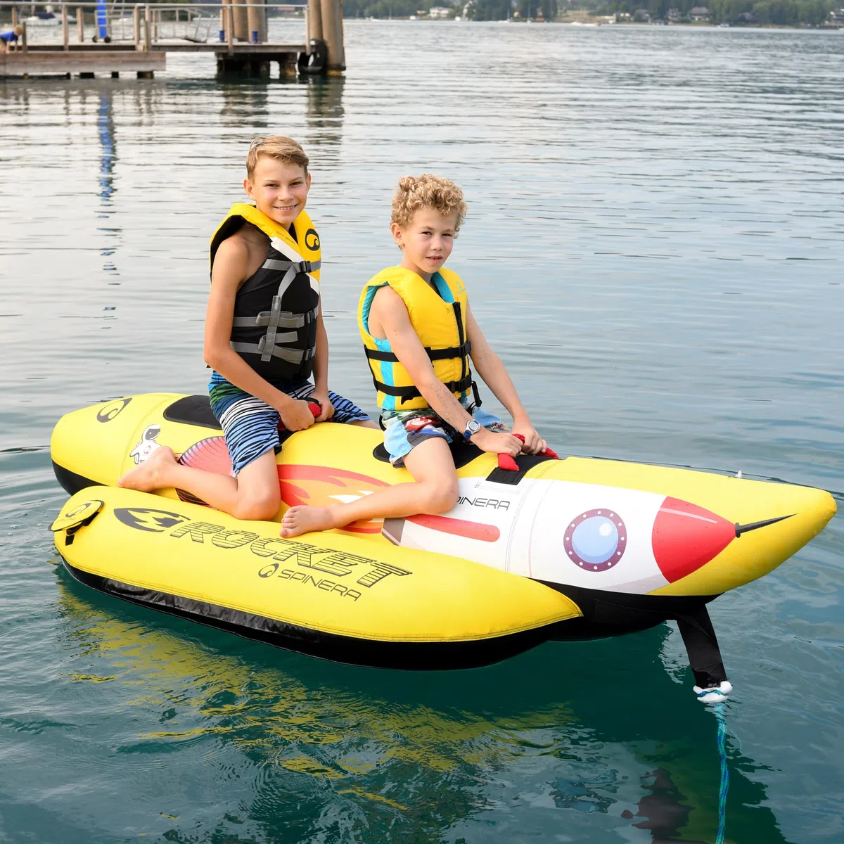 Spinera Rocket 2 - aufblasbare Banane, Tube, Wasserring, Wasserreifen, Towable für 2 Personen
