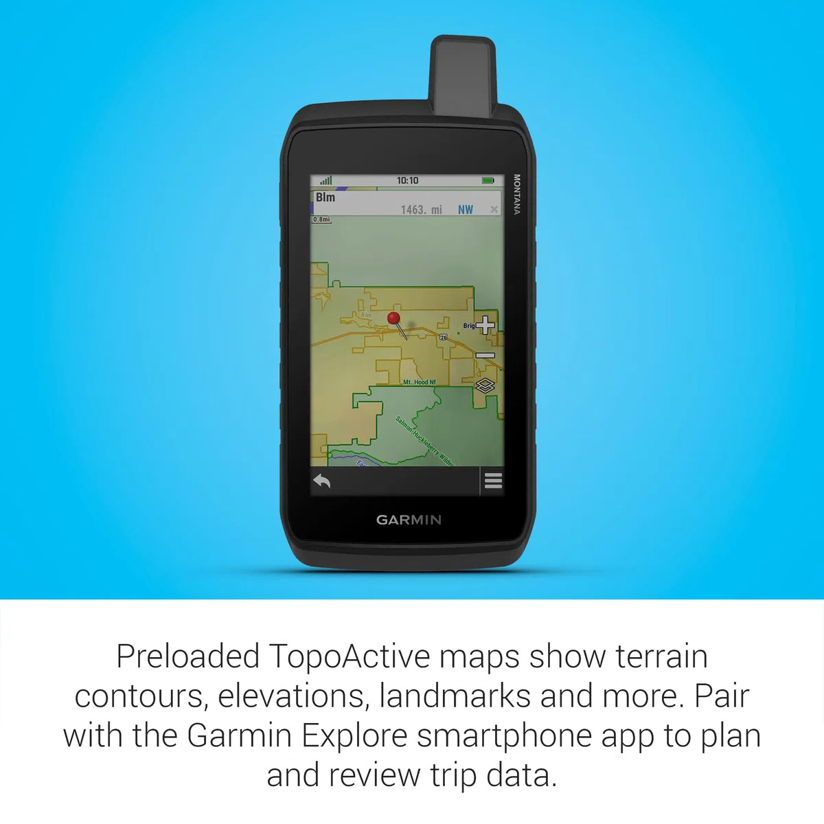Garmin Montana® 710, Rugged GPS Handheld Navigator with Large 5-inch Glove-Friendly Touchscreen, Satellite Imagery and Maps for Routing on Roads and Trails