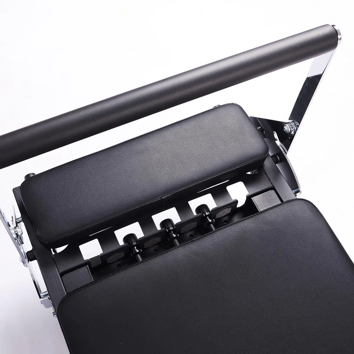 Pilates Reformer - Macchina pieghevole con 5 molle – 190 x 57 cm – Attrezzatura per allenamento a casa, portata fino a 125 kg – Yoga Home Trainer per allenamento in posizione sdraiata