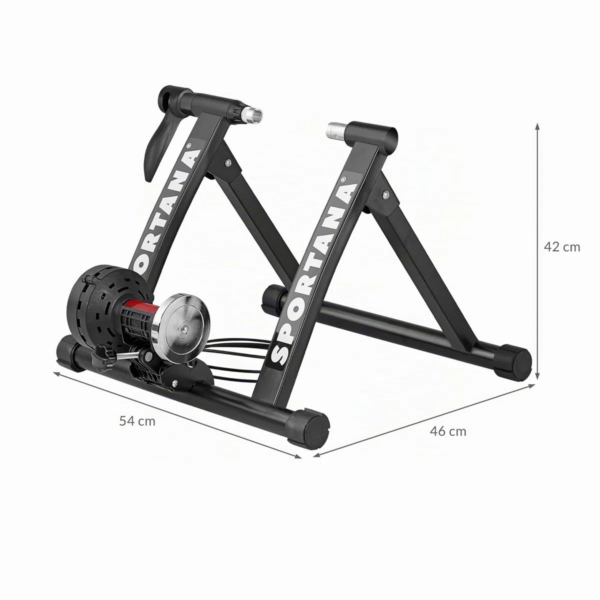 Rullo Magentico per Bicicletta 150kg in Acciaio 6 Livelli Pieghevole 26-28' Allenamento a Casa Bici Indoor