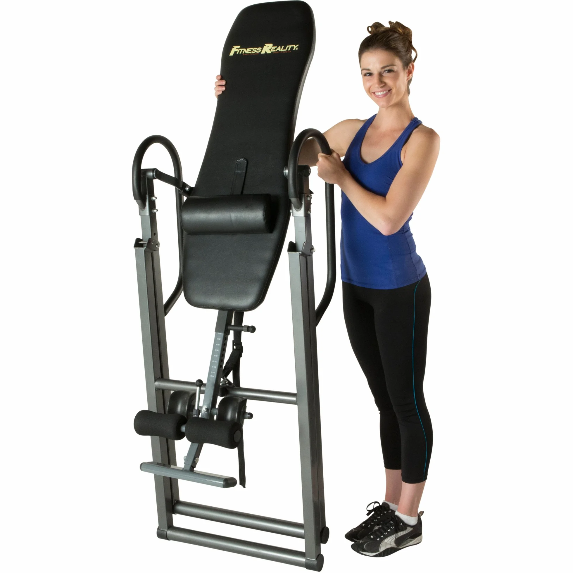 Fitness Reality Unisex 790 x LT UL Panca a inversione Certificato di Sicurezza ad Alta Resistenza con Schienale Basso, Nero, Taglia Unica