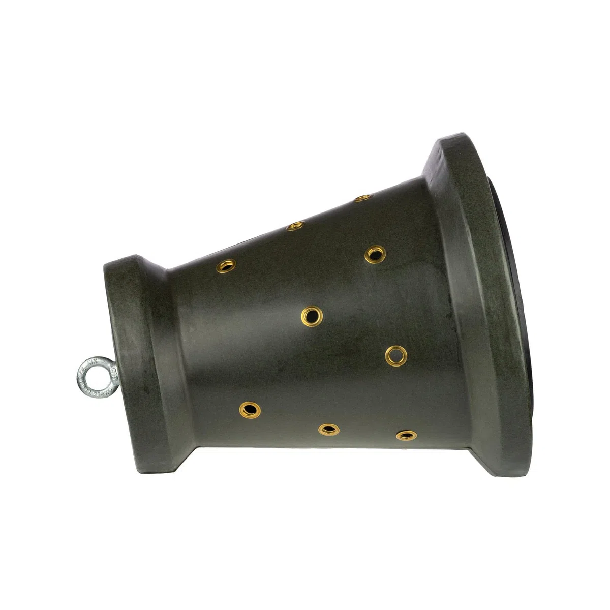 EUROHUNT - Cono di alimentazione 2.0 con ancoraggio a terra e corda di fissaggio, rinforzato con occhielli in metallo, fori spessi 14 mm, verde, portata massima 18 kg