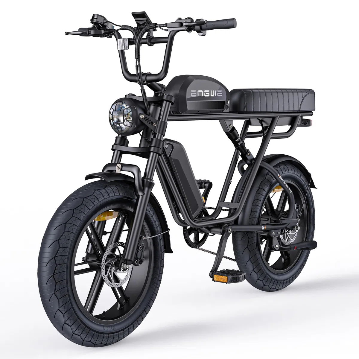ENGWE M1 Bici Elettrica Uomo, 90KM/170KM,Autonomia Sistema con 20"×4.0 Fat Tire,48V 15.6AH/28.6AH E-bike Off-roade Cambio 7 Velocità e Sospensione Completa