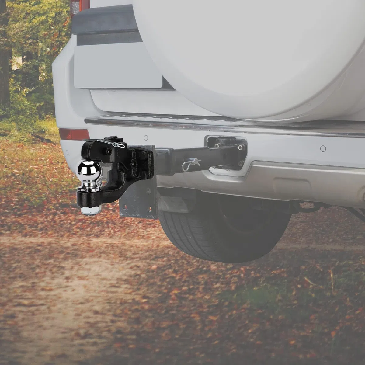 HEYOUTH Gancio di traino Ø 50mm Testa a sfera, fino a 8000kg/8T Giunto combinato Testa di accoppiamento in nero, Gancio di traino a sfera, per Transporter, Pick-Up, Auto Quad, Trattore e molto altro