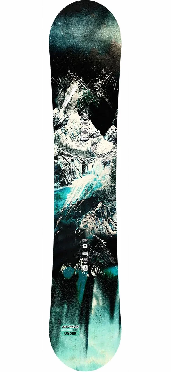 Airtracks Snowboard Set Tavola Under Zero Rocker Wide Uomo + Attacchi Master + Scarponi + Sacca Nuovi 156 159 163 165 cm