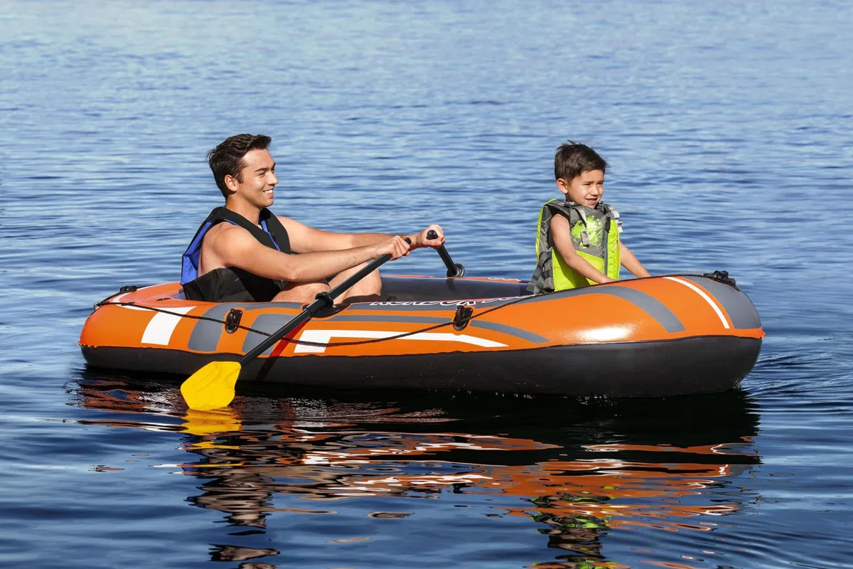 Bestway Kondor 3000 | Zattera gonfiabile a 3 posti, gommone, gommone, con manici resistenti per famiglie