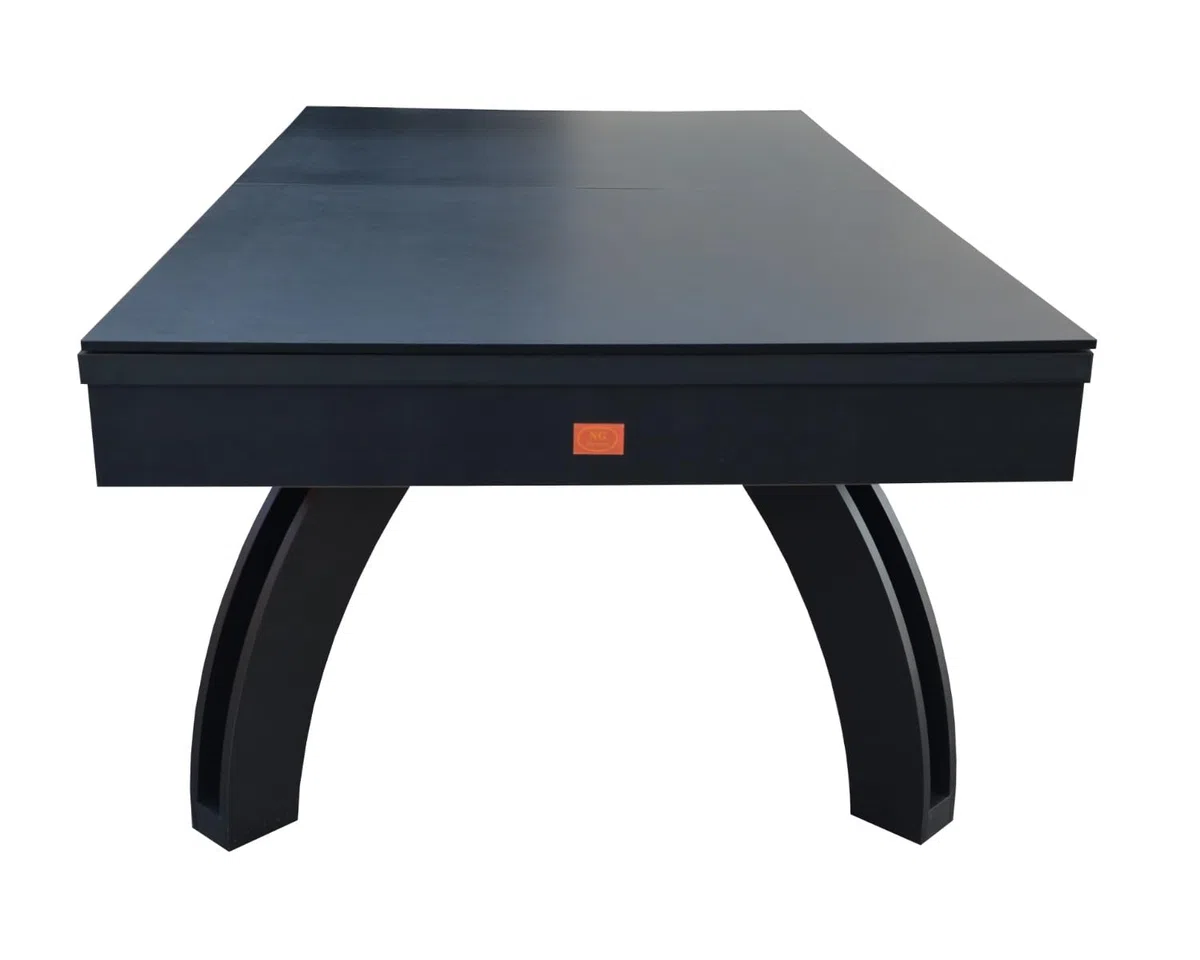 NGBiliardi Biliardo Sirio Nero Multifunzione 214 cm, Diventa Ping Pong e Tavolo da Pranzo