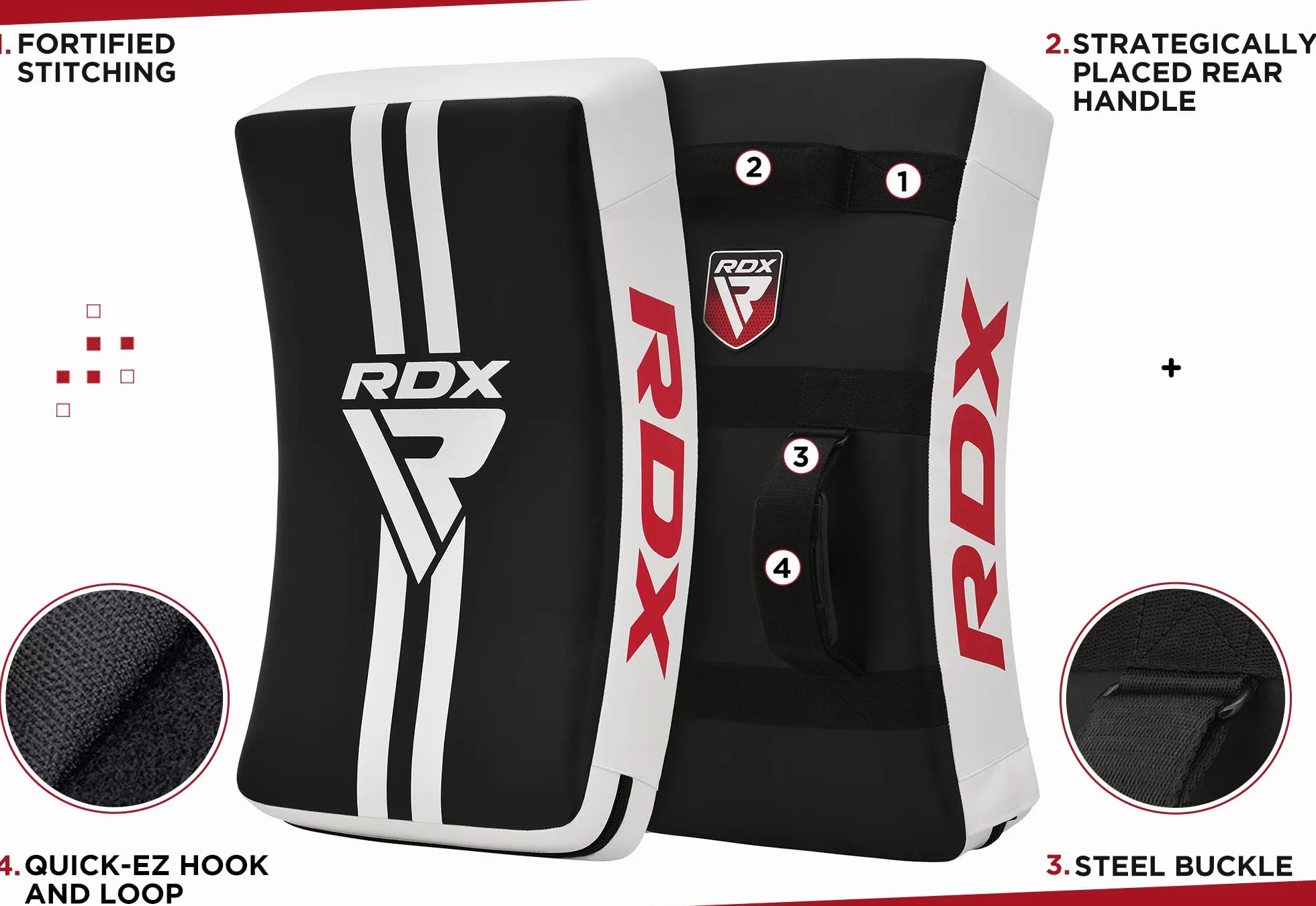 RDX Colpitori in MMA Curvo Scudo per Sciopero Boxe Maya Hide Arti Marziali Boxe Kick Pad Thai Pao Allenamento Target Pads per Karate, Kick Shield, Taekwondo (è Venduto Come Singolo Elemento)