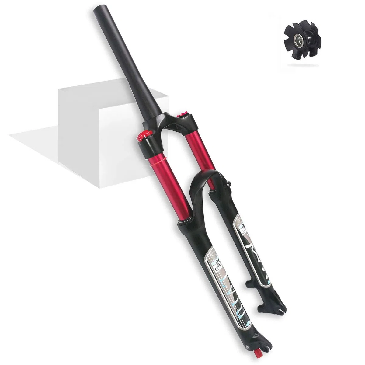 Aria Mountain Bike Forcella Anteriore MTB 26 27.5 29 Pollici 140mm Viaggio, 1-1/8" Leggero Freno a Disco Forcella Sospensione Bicicletta per 1.5-2.45" Pneumatici