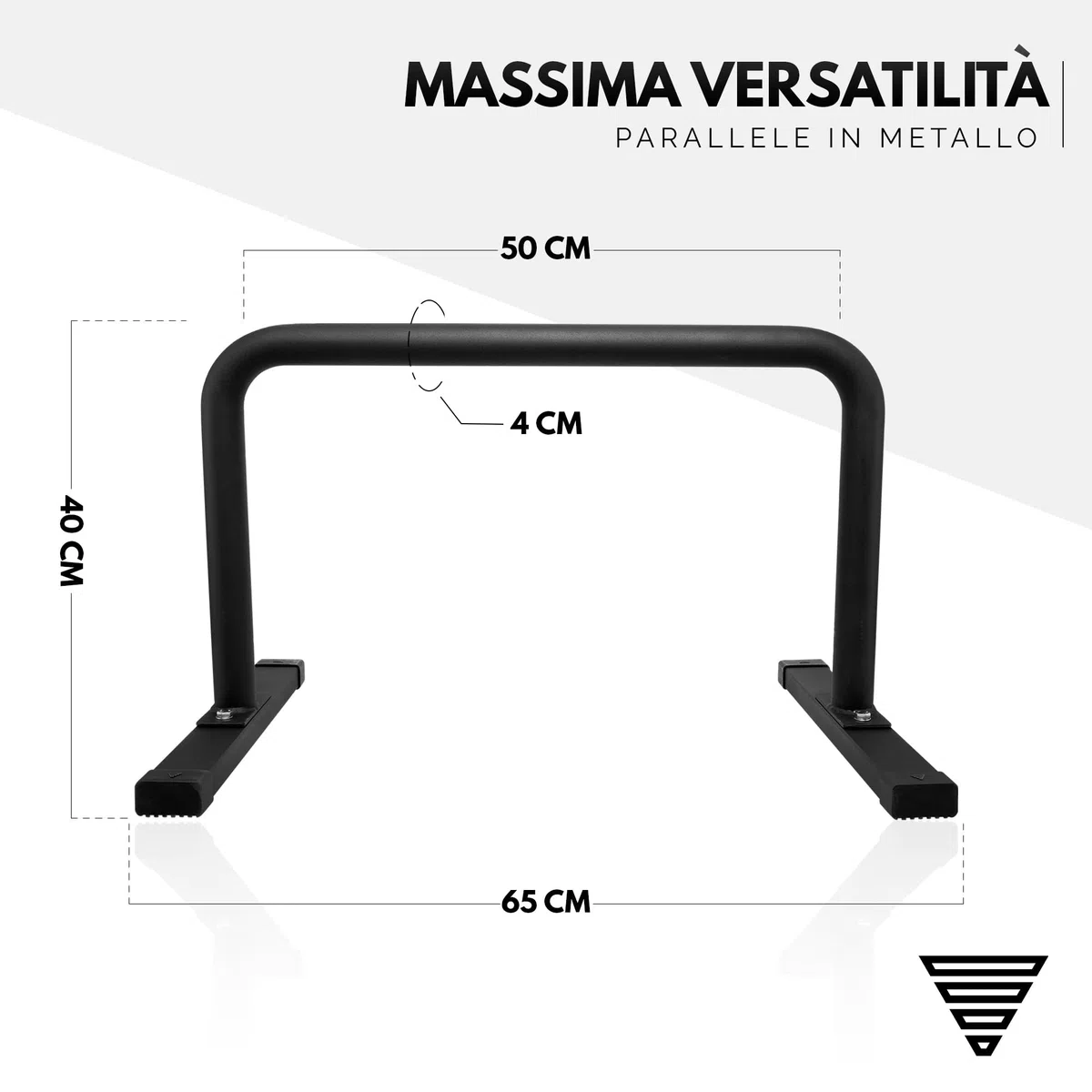 GORNATION Parallettes Alte in Metallo, Barre Parallele per Calisthenics con Impugnature Antiscivolo per Push Ups, Dips, L-Sits, Palestra e Allenamento Outdoor, Push Up Bars incl. Nastro per Grip