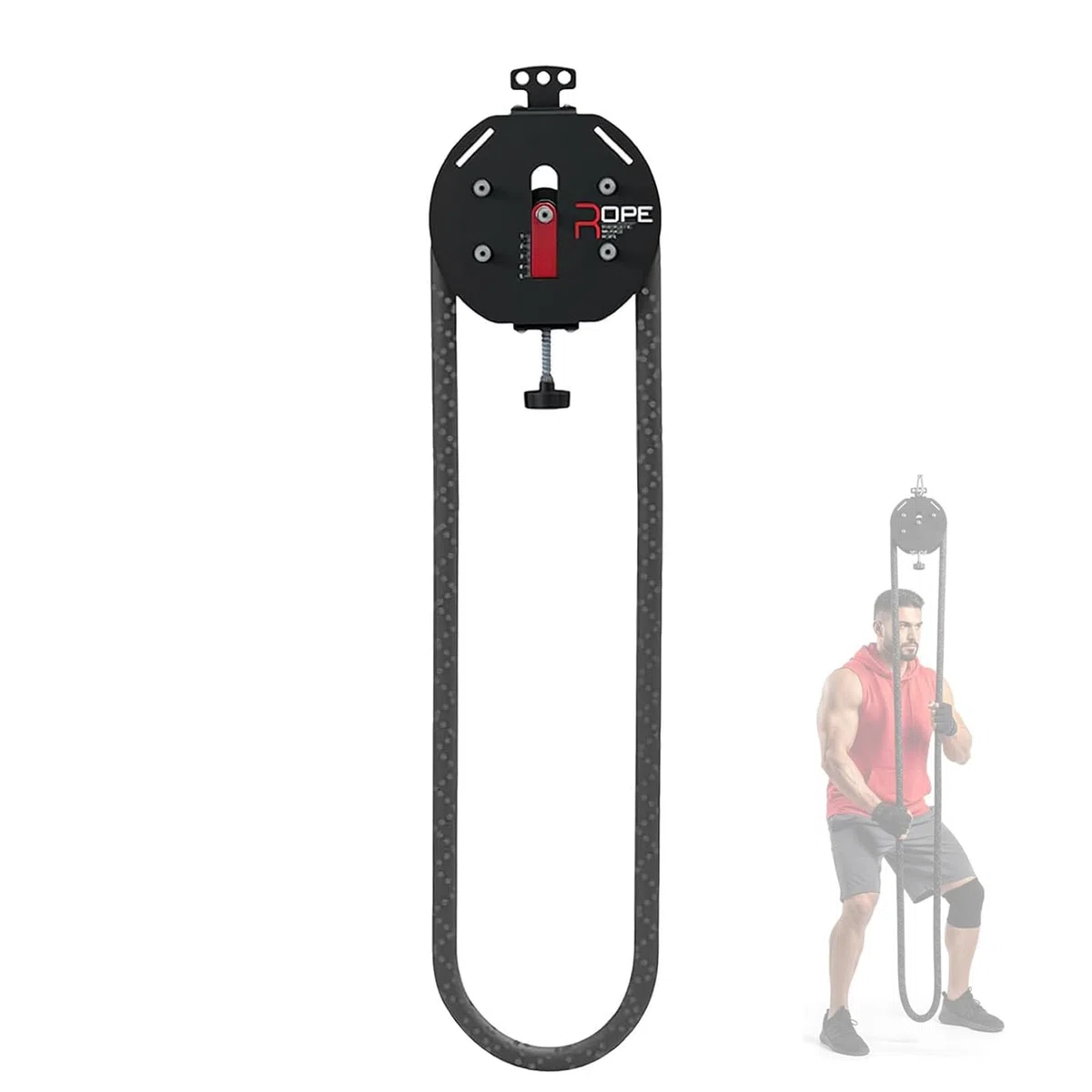 Endless Rope Trainer,Pulley Cable Machine,Endless Rope Trainer,Adjustable Resistance, Small Footprint and Easy To Install for Muscle Endurance, Upper Extremity Physical Training