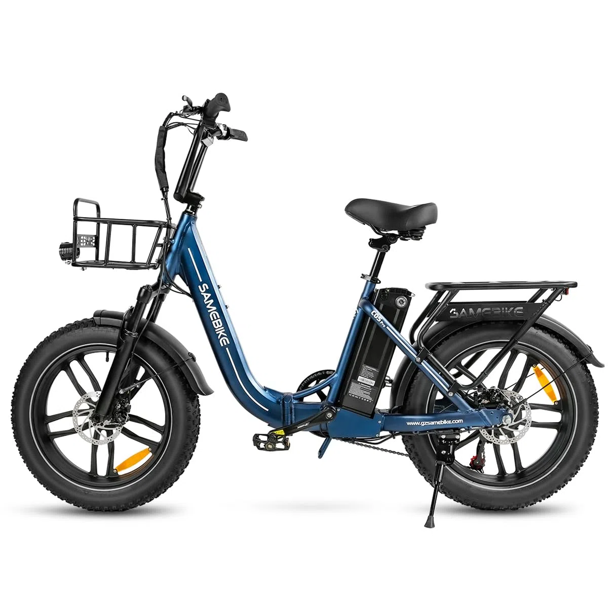 SAMEBIKE Bicicletta Elettrica Adulto, 20'' ×4.0'' Fat Tire Bici Elettrica per Donna, 7 Velocità, 250W Batteria Rimovibile 36V 642WH Autonomia bis zu 120 km