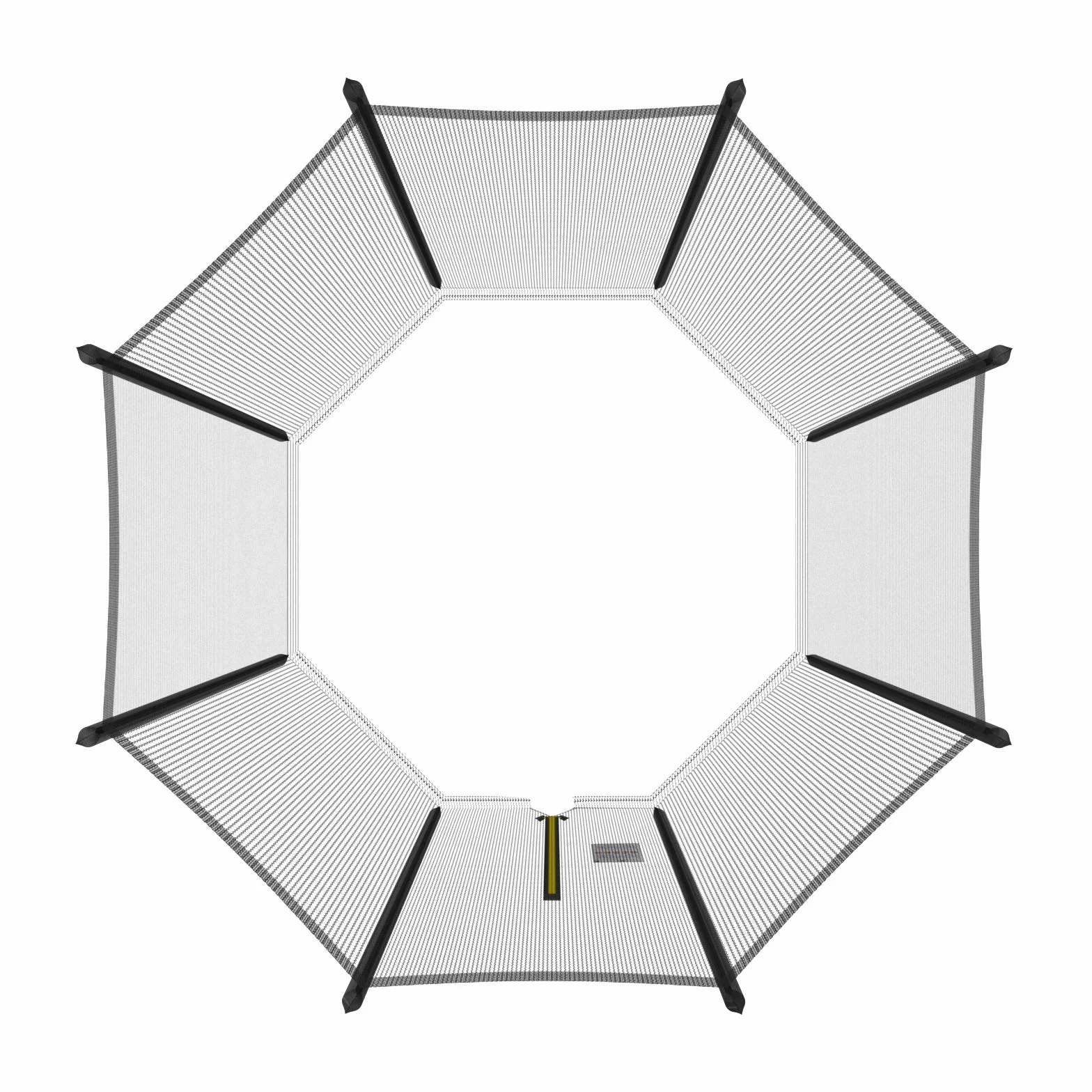 NONMON Rete di Sicurezza per Trampolino 244 305 366 397 427 cm con 6/8 Pali, Rete di Ricambio con Cerniera Fibbia, Rete di Protezione Esterno Antistrappo e Resistente ai Raggi UV