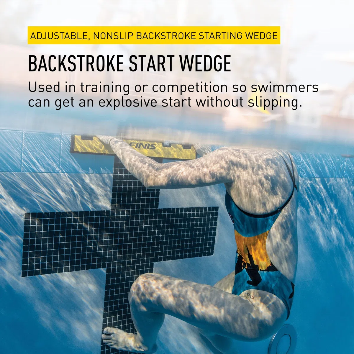 Finis Backstroke Start Wedge, Competitive Swim Equipment Unisex – Adulto, Black, One Size