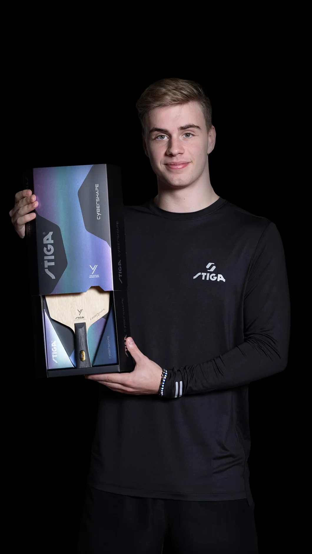 Stiga Cybershape Wood - Ping-pong in legno con esclusiva forma Cybershape - Master