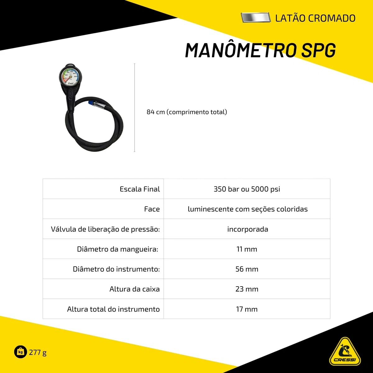 Cressi Pressure Gauge Bar