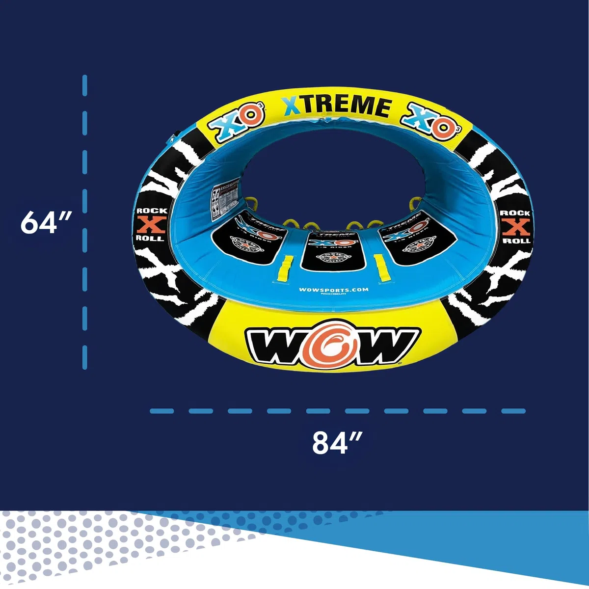 Wow Sports Xtreme Gonfiabile Trailer, Ride in Ovale, da 1 a 3 Persone