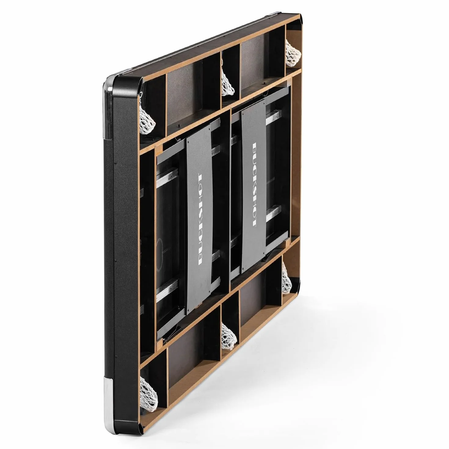Buckshot - Tavolo da biliardo Atlanta, pieghevole, 193 x 109 x 81 cm, con accessori, biliardo da 1,8 metri, con gambe pieghevoli in metallo, blu/nero