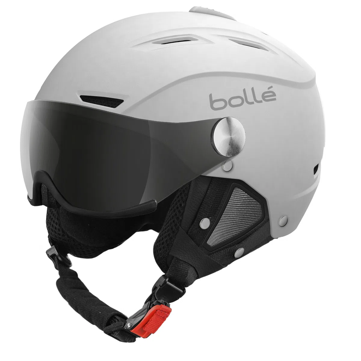 Bollé Backline Visiera | Casco da sci 2 in 1 con visiera elegante | Ventilazione regolabile | Imbottiture per le orecchie rimovibili | Guscio in ABS | Fodera in pile