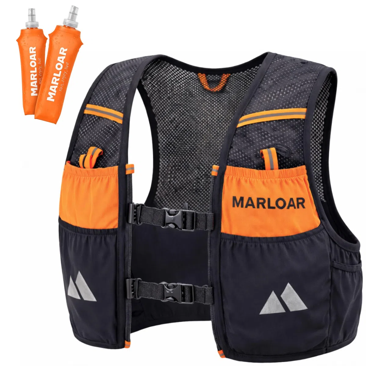 Zaino Trail Running con 2 Soft Flask – Gilet Idratazione Ultraleggero e Traspirante per Corsa, Trail ed Escursionismo – Vestibilità Stabile