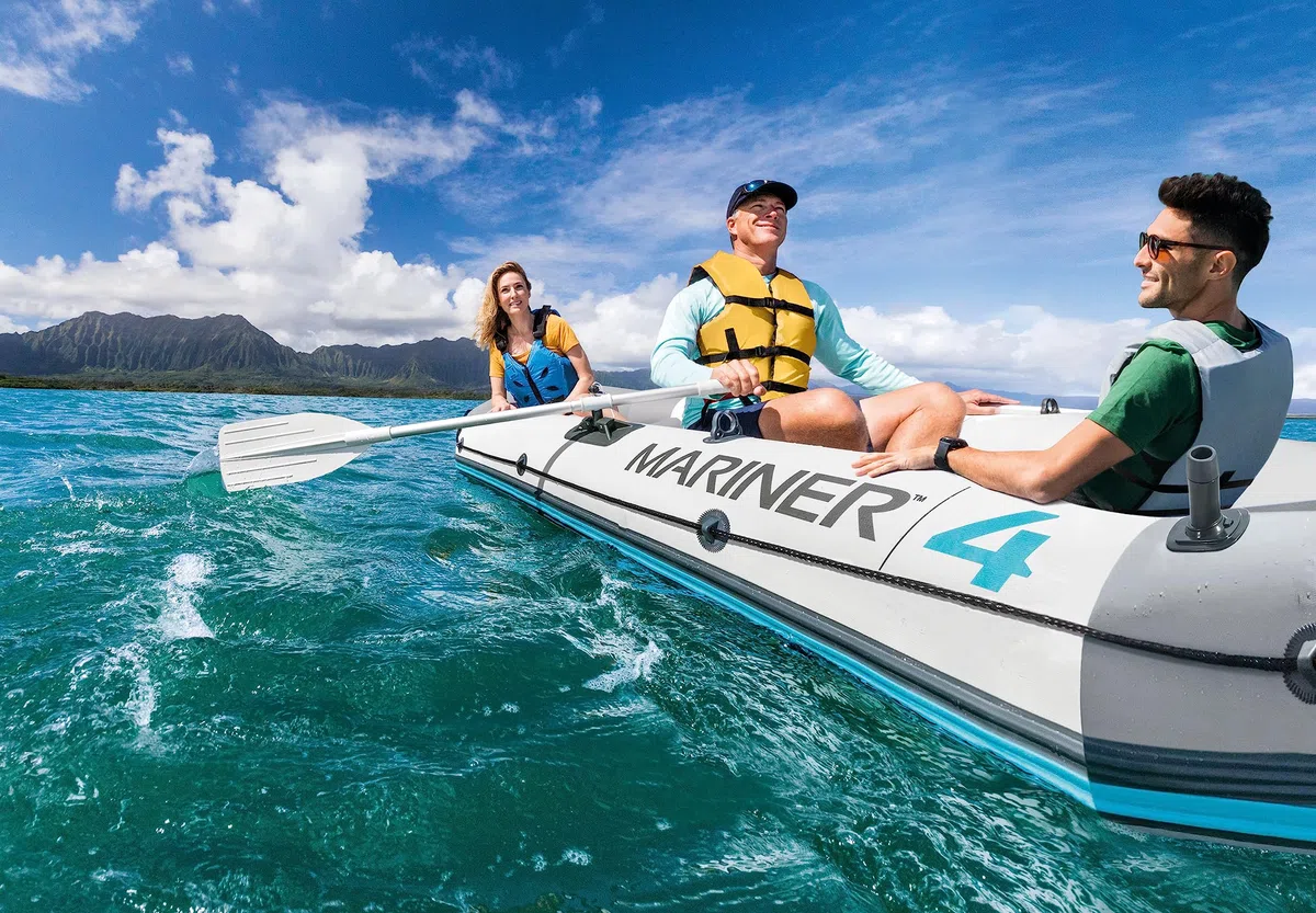 Intex 68376 4 Pro Mariner Battello gonfiabile 4 posti con remi e pompa