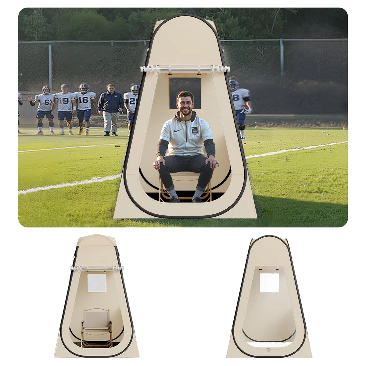 VEVOR Tenda sportiva pop up, 4 misure opzionali, trasparente, tenda a bolle per 1-6 persone, impermeabile per esterni, con tappetino e copertura superiore, tenda a cupola a igloo da giardino, tenda da
