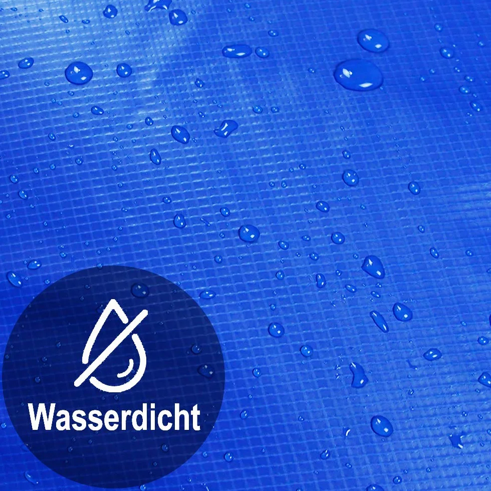 UISEBRT Copertura per trampolino, Ø 244 cm, 305 cm, 366 cm, copertura piuma, resistente ai raggi UV, antistrappo, accessorio per trampolino, colore blu