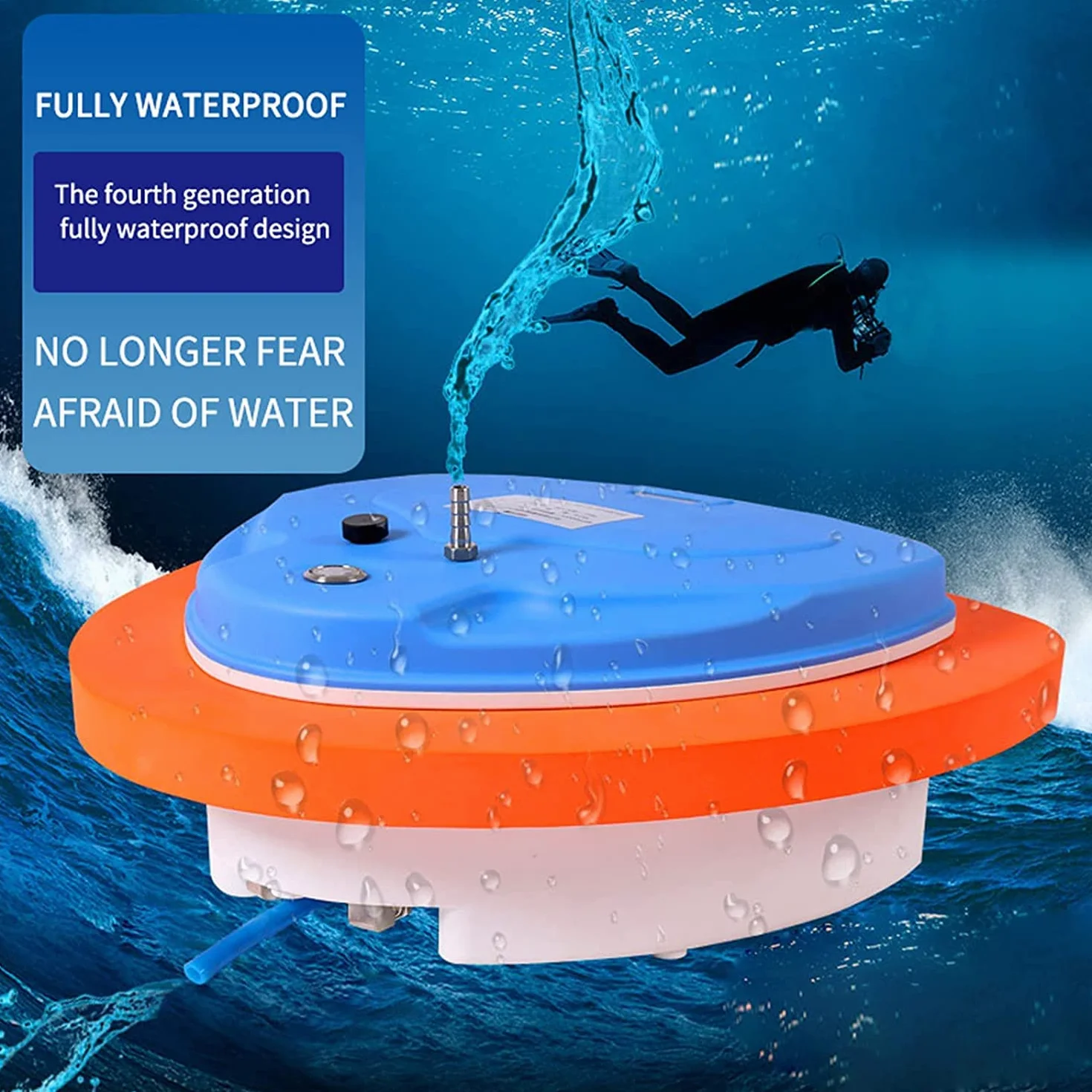 Sitem di Immersione Portatile Ricaricabile per 5.5 Ore, Pompa d'Aria elettrica Impermeabile, con Tubo da 39 Piedi Regolatore Secondo Stadio, respirazione Subacquea per Adulti