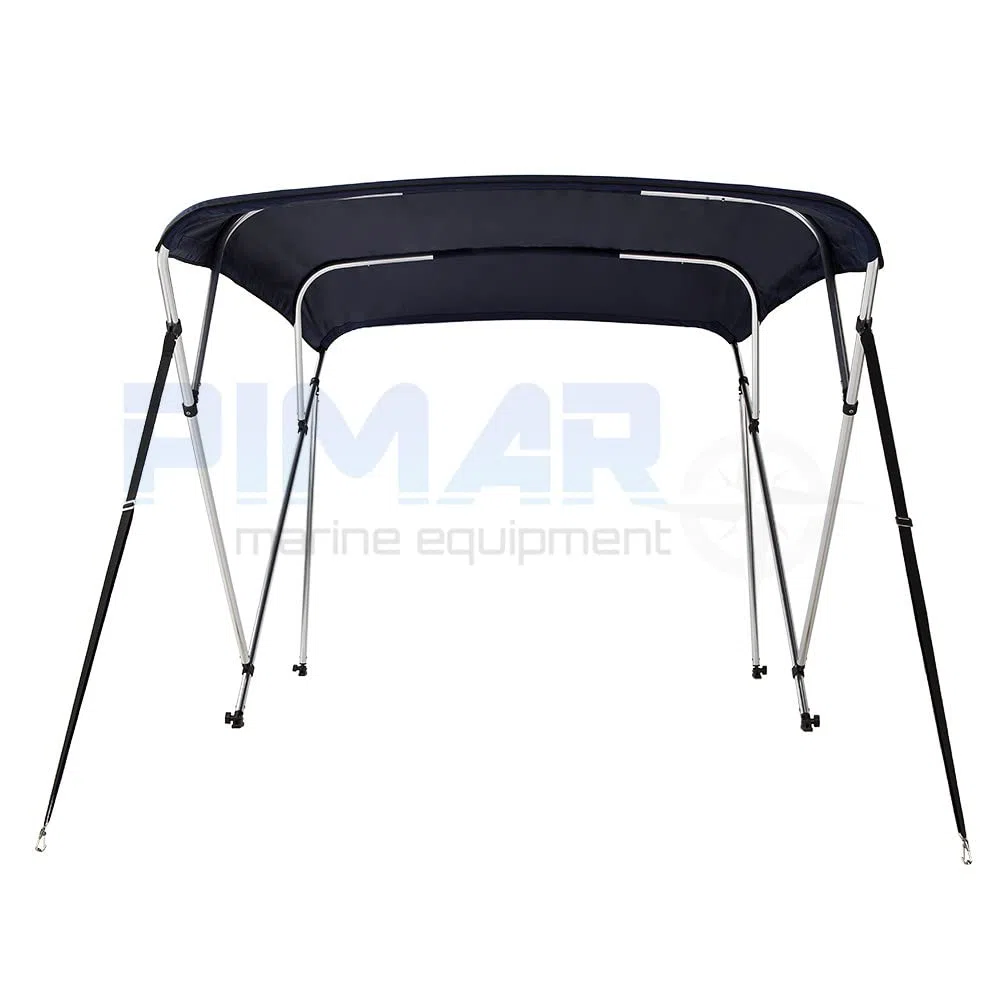 PIMAR Tendalino Bimini 4 Archi in Alluminio Lucido Ø 25 MM Diverse Misure e Colori. Barca Gommone (Blu Navy, larghezza 220-240cm)