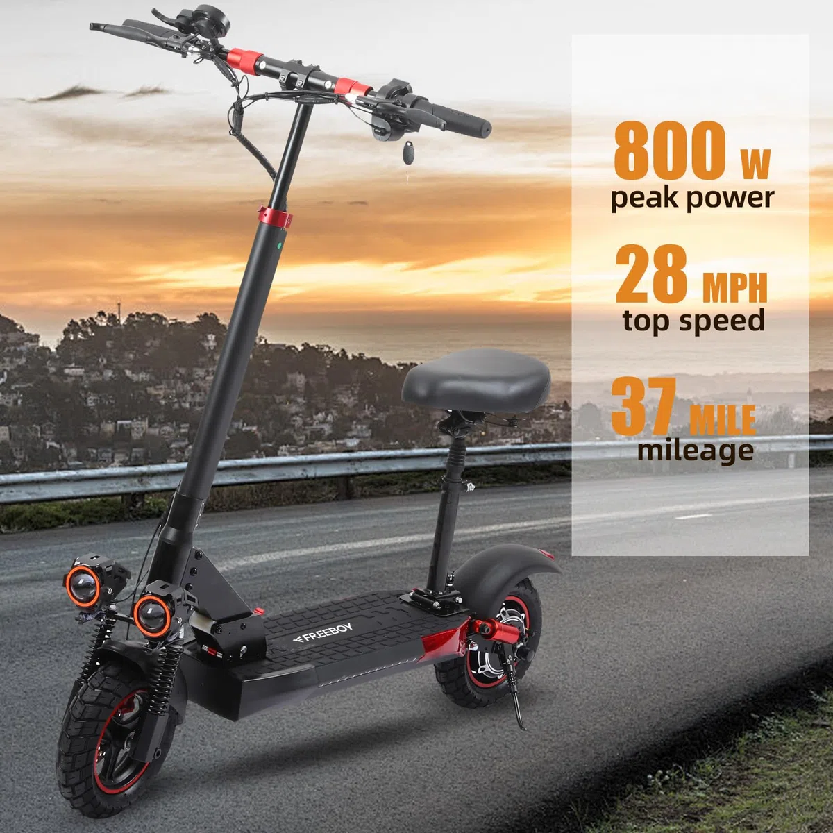 Monopattino Elettrico Adulto con Sella, Scooter Elettrico Pieghevole con Sospensione Completa, 45/50/60KM di Autonomia, 8,5" /10" /11" Pneumatici, Carico massimo 120KG