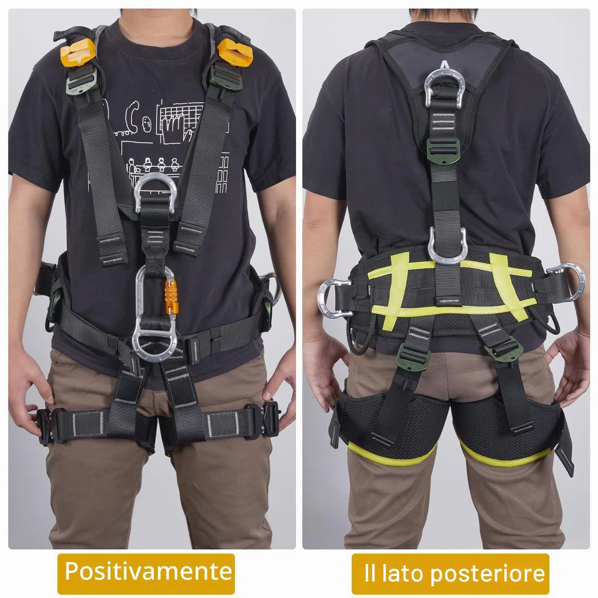 SOB Imbracatura Arrampicata, Imbracatura Sicurezza Lavori in Altezza Progettato per tenuta, anticaduta e sospensione