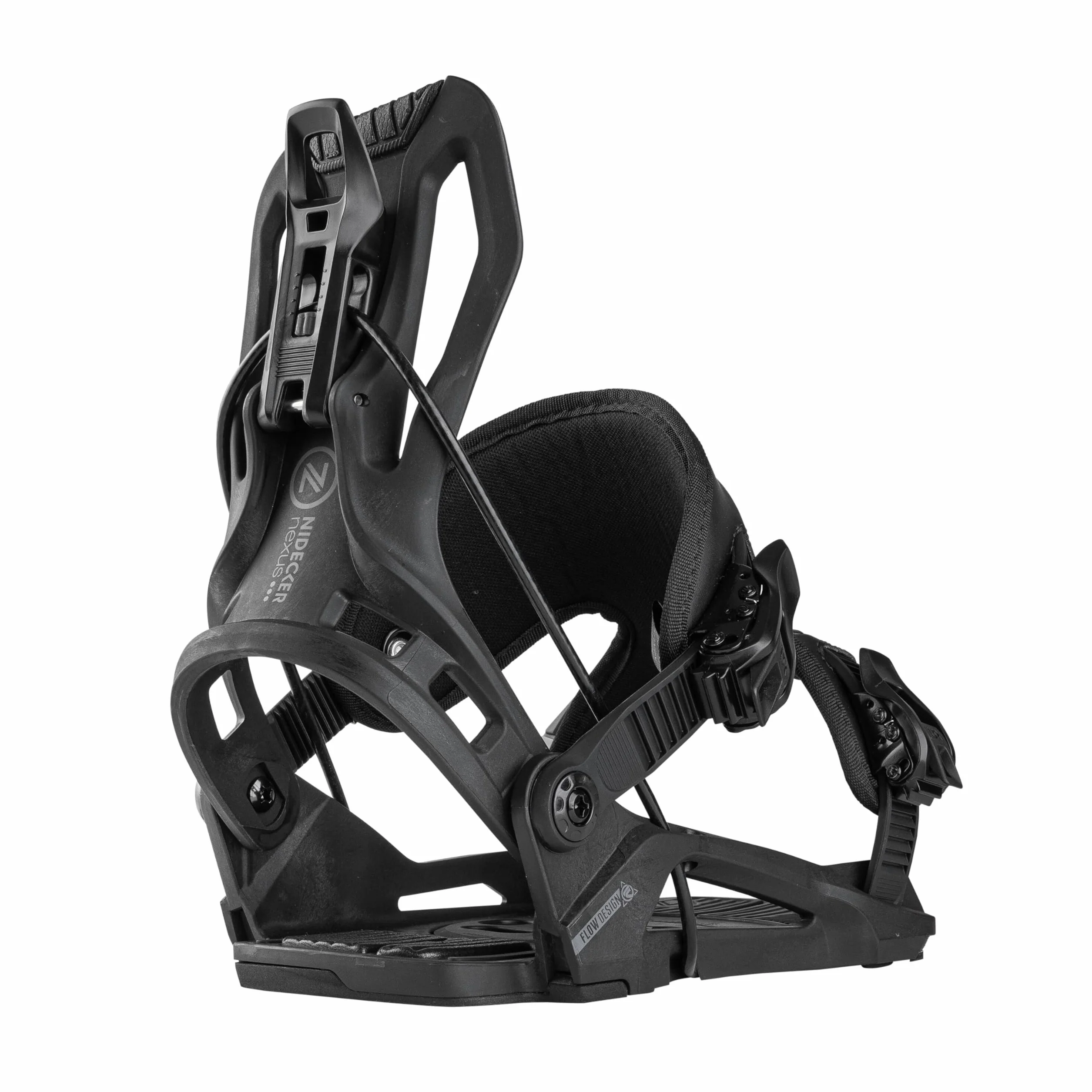 Attacchi da snowboard Nidecker Flow Nexus Confortevole flex all-mountain con piastra di base in nylon rinforzato con vetro