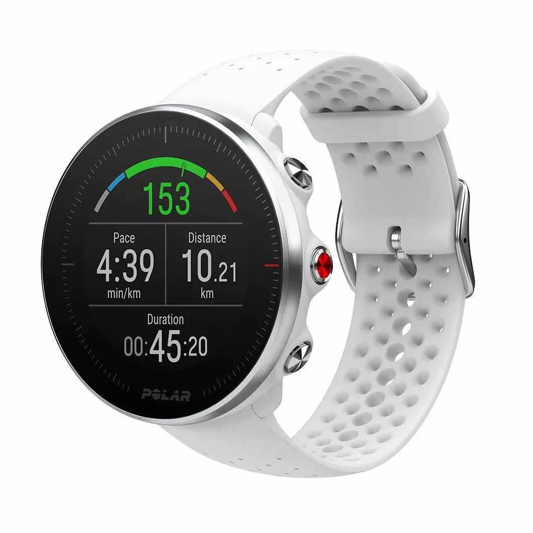 Polar Unisex Adulto Sportwatch per Allenamenti Multisport, Corsa e Nuoto, Impermeabile con GPS e Cardiofrequenzimetro Integrato, Unisex, Policarbonato, Metallo Stainless, Bianco, S/M