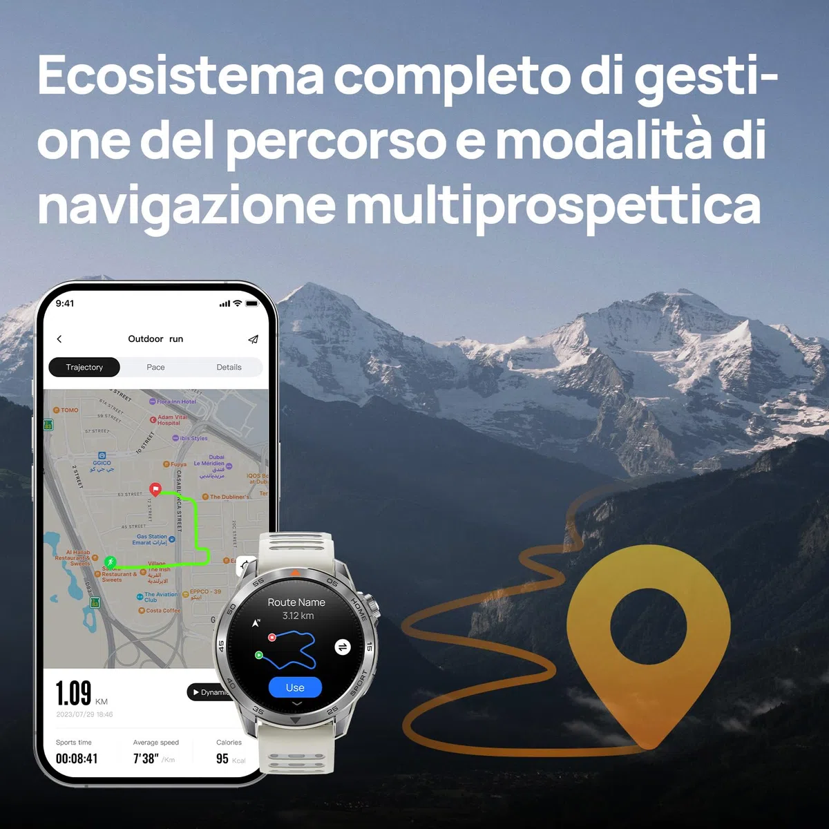 Mibro GS Pro2 GPS Smartwatch per Multisport con 1.43" AMOLED, TrackBack, Piano di allenamento,VO2max, 20 Giorni di Durata Batteria, 5 ATM Impermeabile orologio per Nuoto/Ciclismo/Corsa/Trek/Sci/Padel