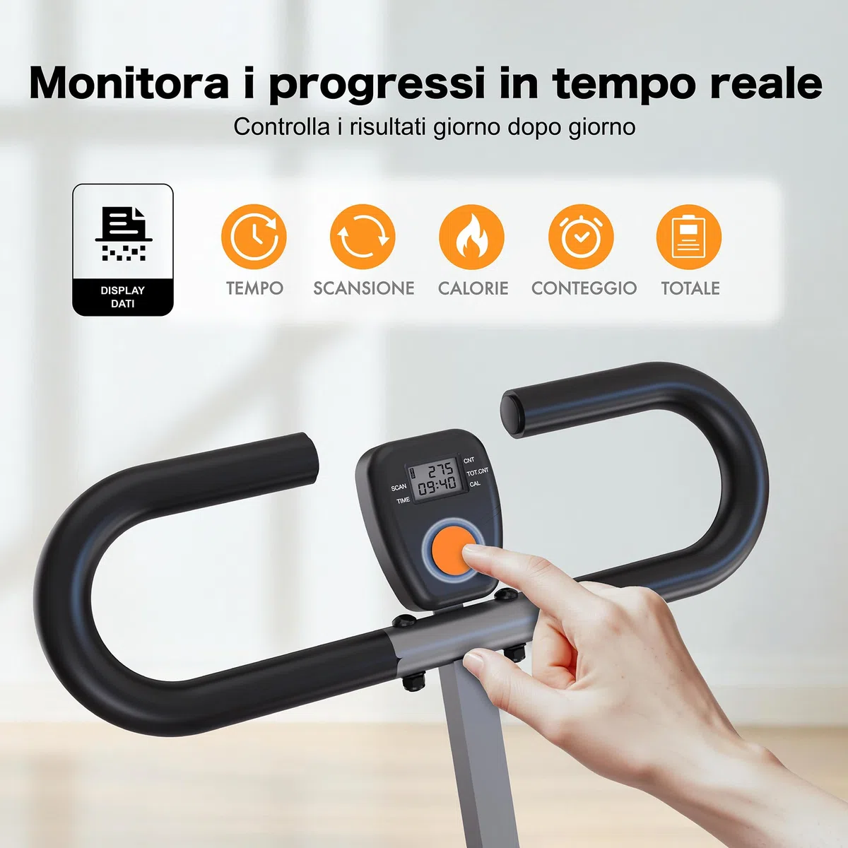 Niceday Macchina Addominali come Total Crunch con Resistenza Regolabile Salvaspazio Assemblato 95% Total Training Crunch