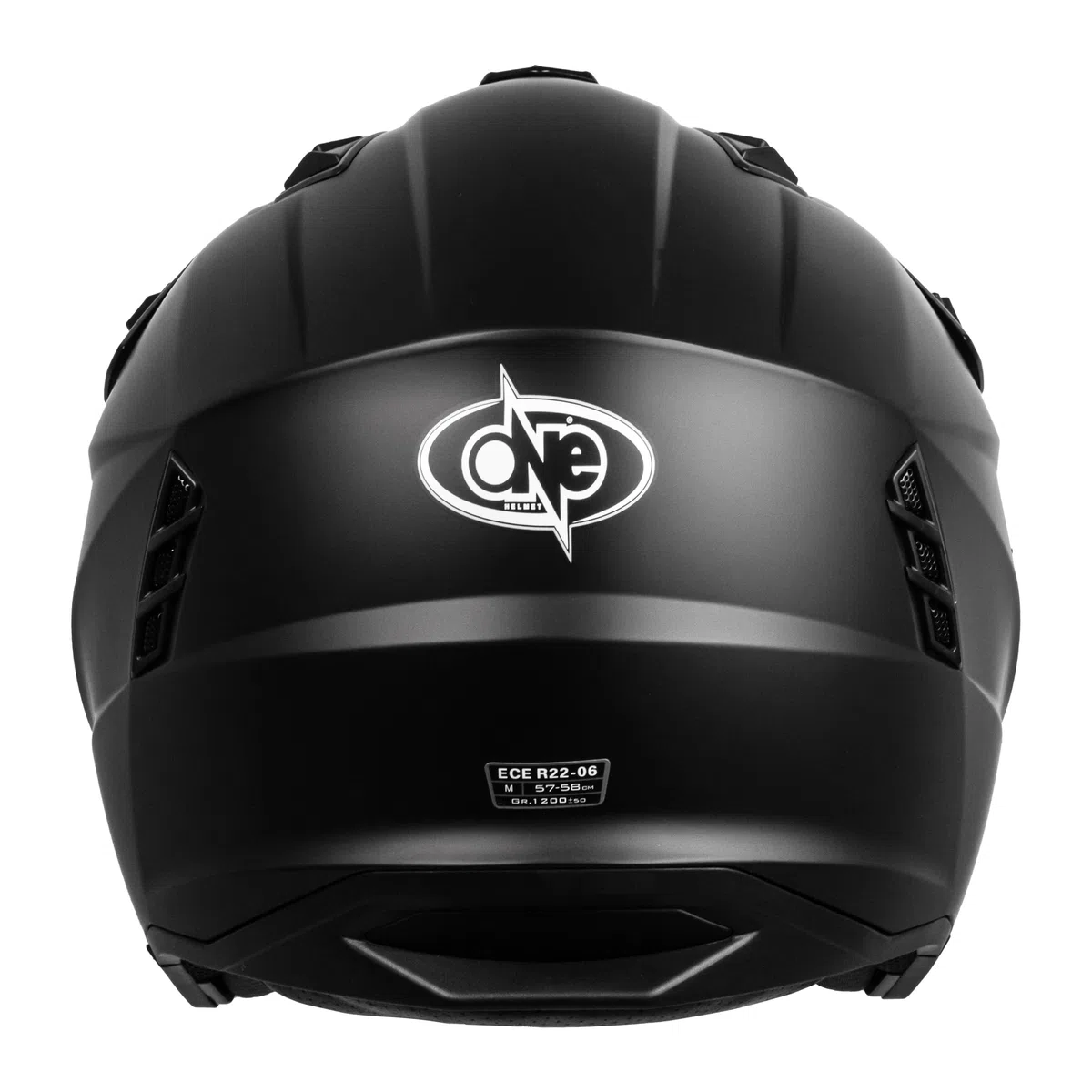 One by Camamoto | Casco Scooter e Moto, Track Jet, Nero Opaco, Integrale con Mentoniera Estraibile, Omologato ECE R22-06, Taglia XXL (61 cm)
