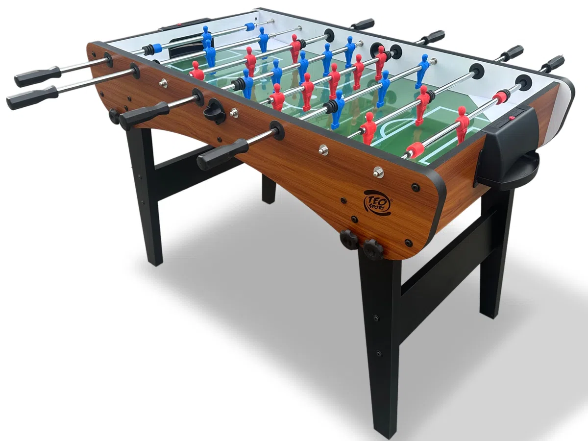 Teorema Giocattoli, Calcio Balilla Professionale da Casa 130x74x88 cm – Biliardino per Adulti, Tavolo da Calcetto da Interno, Finitura Effetto Legno