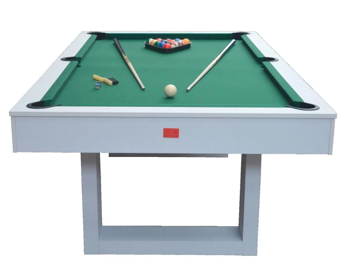 Biliardo Tavolo SENECA 3 in 1 - (226x125x82 cm) - Diventa Tavolo da Pranzo e Ping Pong - tutti accessori per i giochi inclusi
